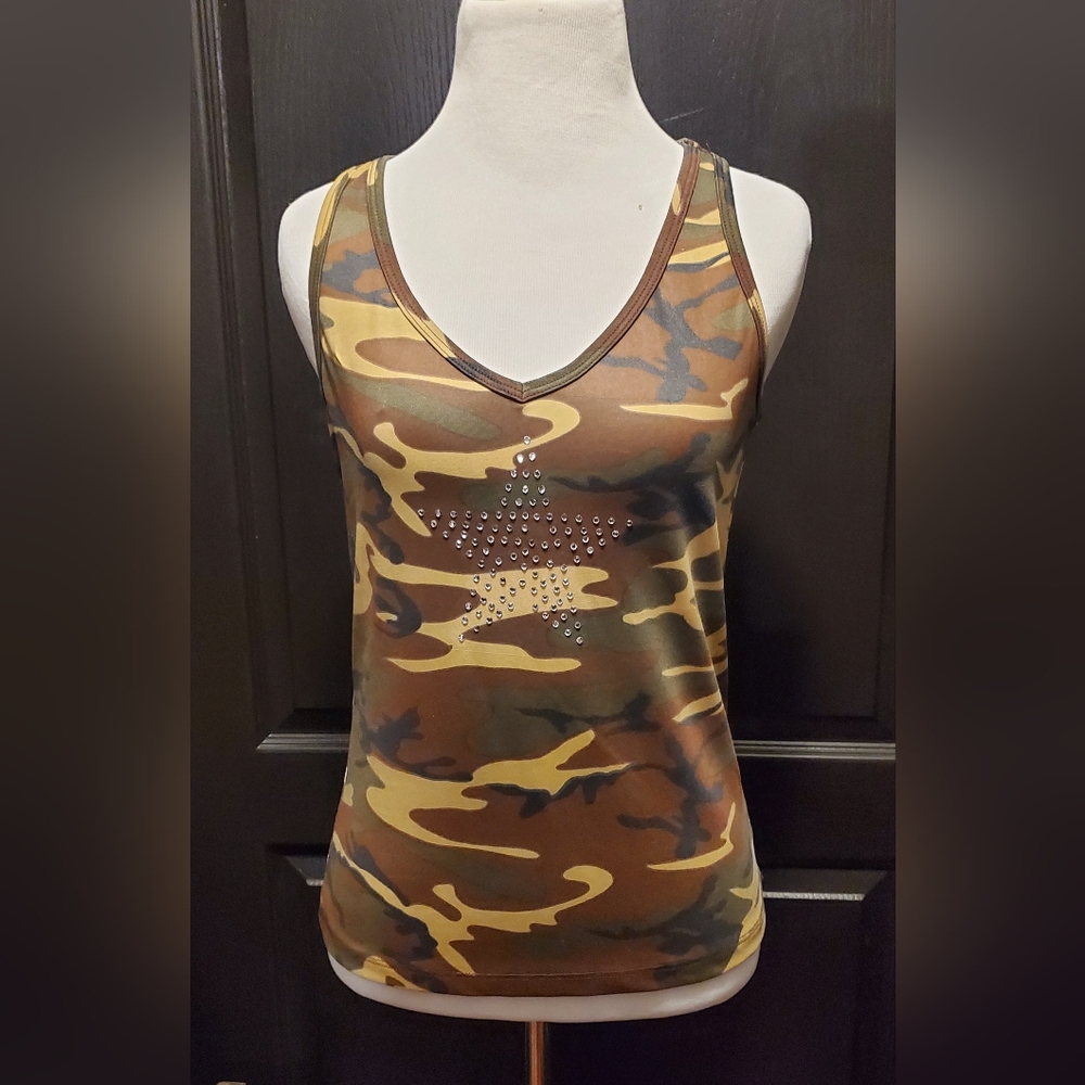 Camo Racer Back Tank Top